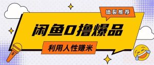 独角兽：咸鱼0撸玩法利用人性售卖商品达到日挣2张的效果-独角兽众创资源站独角兽网创资源站