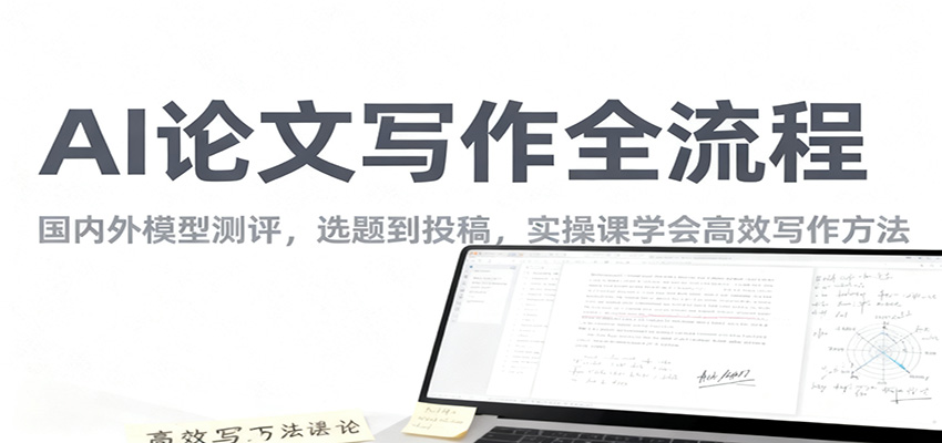 AI论文写作全流程,国内外模型测评,选题到投稿,实操课学高效写作方法-独角兽众创资源站独角兽网创资源站