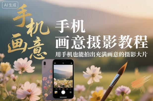 手机画意摄影教程，用手机也能拍出充满画意的摄影大片-独角兽众创资源站独角兽网创资源站