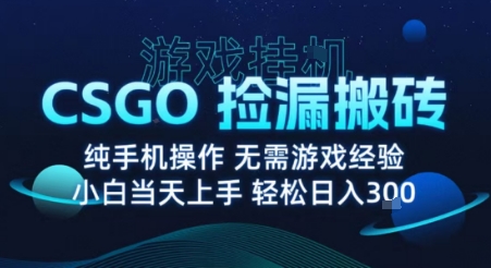 8月最新游戏搬砖，CSGO纯挂G，不需要玩游戏，实现真挂G，月入1W+【揭秘】-独角兽众创资源站独角兽网创资源站