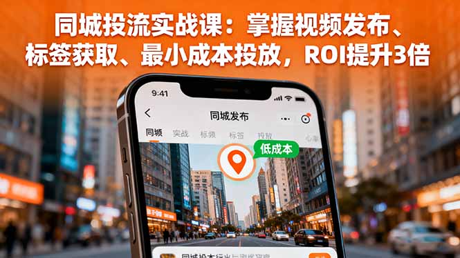 同城投流实战课：掌握视频发布、标签获取、最小成本投放，ROI提升3倍-独角兽众创资源站独角兽网创资源站