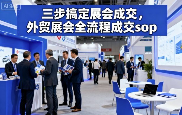 三步搞定展会成交,外贸展会全流程成交sop-独角兽众创资源站独角兽网创资源站
