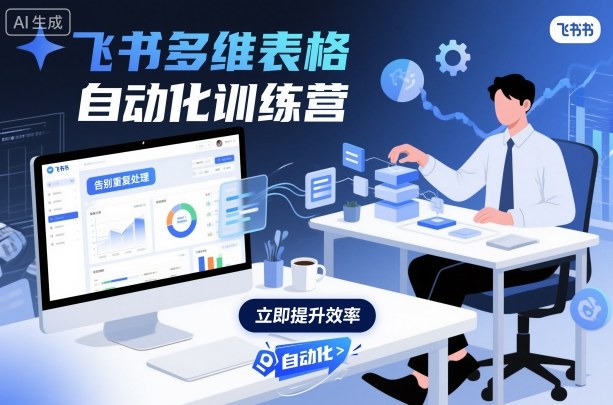 飞书多维表格自动化训练营，手把手教你告别重复处理，用多维表格开启高效办公新模式-独角兽众创资源站独角兽网创资源站