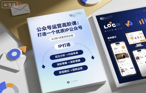 公众号运营高阶课，打造一个优质IP公众号-独角兽众创资源站独角兽网创资源站