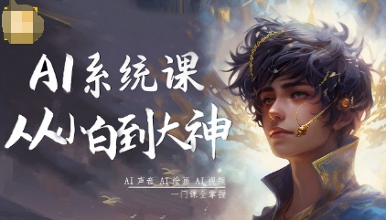 AI系统课程,从小白到大神系统学AI,AI声音-AI绘画-AI视频一门课全掌握-独角兽众创资源站独角兽网创资源站