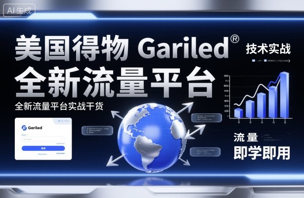 美国得物Gariled技术实战，全新流量平台实战干货，即学即用-独角兽众创资源站独角兽网创资源站