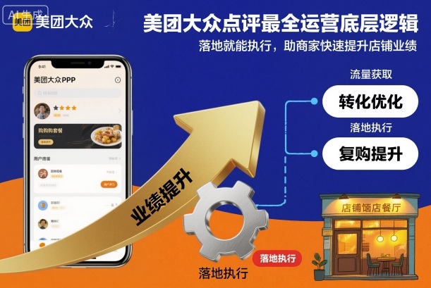 美团大众点评最全运营底层逻辑，落地就能执行，助商家快速提升店铺业绩-独角兽众创资源站独角兽网创资源站