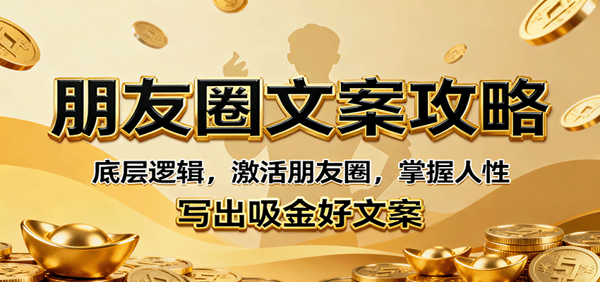 朋友圈文案攻略：底层逻辑，激活朋友圈，掌握人性，写出吸金好文案-独角兽众创资源站独角兽网创资源站