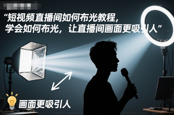短视频直播间如何布光教程,学会如何布光,让直播间画面更吸引人-独角兽众创资源站独角兽网创资源站