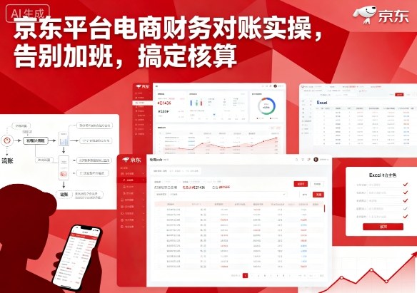 京东平台电商财务对账实操，告别加班，搞定核算-独角兽众创资源站独角兽网创资源站