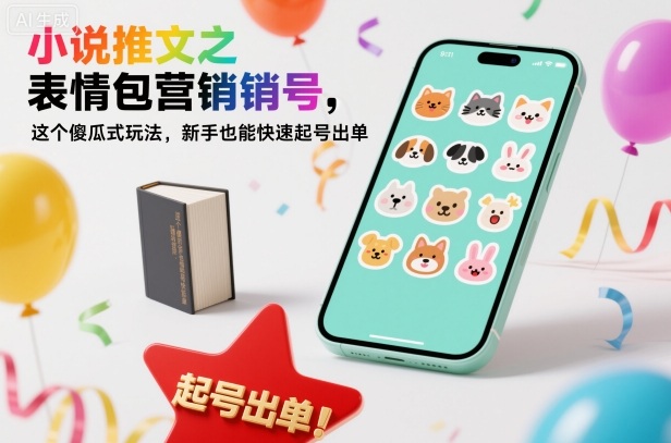 小说推文之表情包营销号，这个傻瓜式玩法，新手也能快速起号出单-独角兽众创资源站独角兽网创资源站