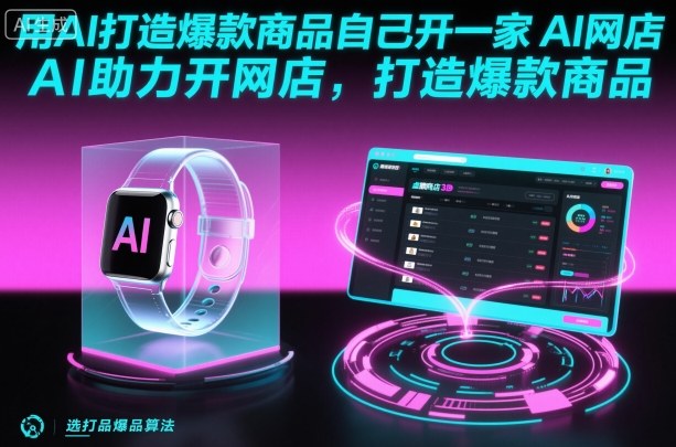 用AI打造爆款商品自己开一家AI网店,AI助力开网店,打造爆款商品-独角兽众创资源站独角兽网创资源站