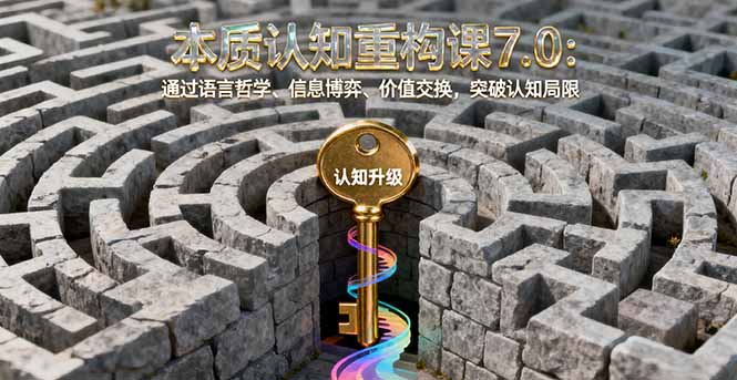 本质认知重构课7.0：通过语言哲学、信息博弈、价值交换，突破认知局限-独角兽众创资源站独角兽网创资源站