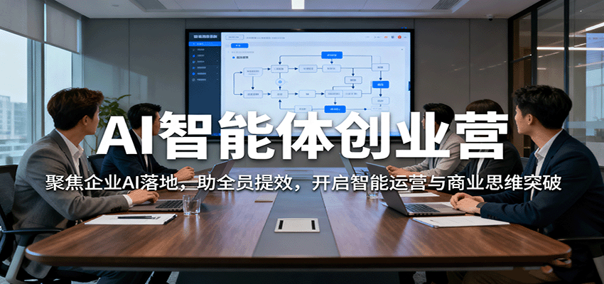 AI智能体创业营：聚焦企业AI落地，助全员提效，开启智能运营与商业思维突破-独角兽众创资源站独角兽网创资源站