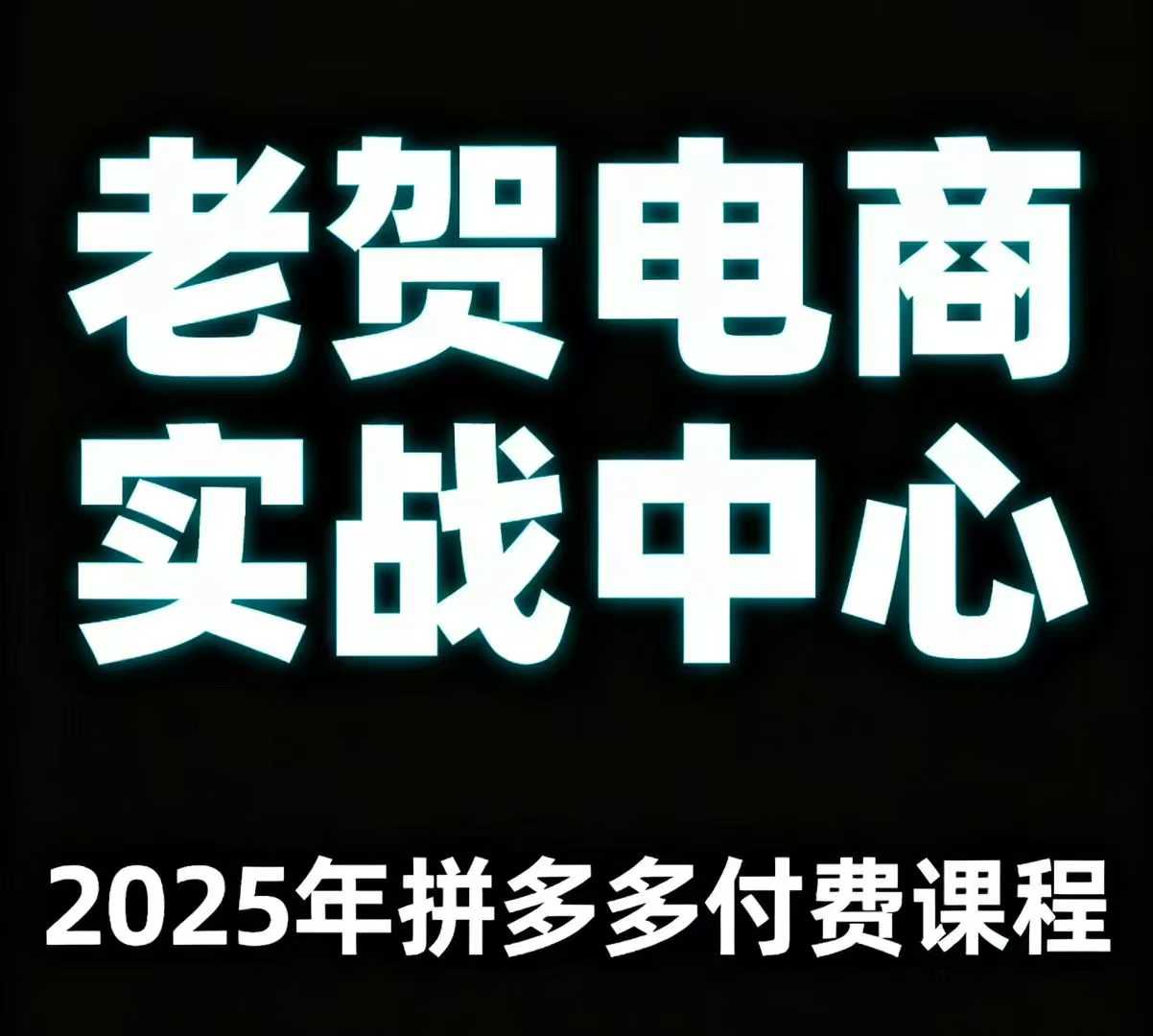 老贺电商2025年拼多多付费课程，用通俗易懂的方法告诉你多多怎么玩-独角兽众创资源站独角兽网创资源站