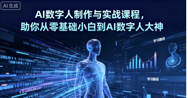 AI数字人制作与实战课程，助你从零基础小白到AI数字人大神-独角兽众创资源站独角兽网创资源站