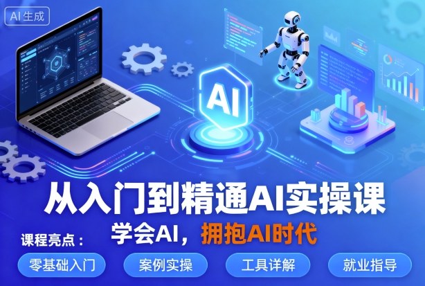 从入门到精通AI实操课，学会AI，拥抱AI时代-独角兽众创资源站独角兽网创资源站