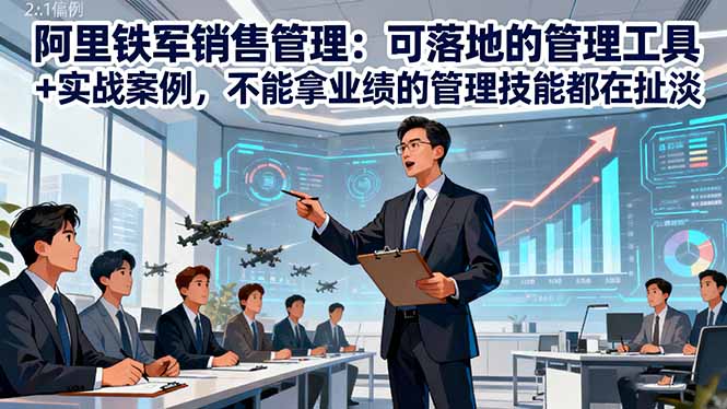 阿里铁军销售管理:可落地的管理工具+实战案例,不能拿业绩的管理都在扯淡-独角兽众创资源站独角兽网创资源站