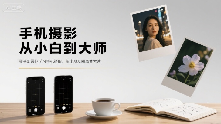 手机摄影从小白到大师，零基础带你学习手机摄影，拍出朋友圈点赞大片-独角兽众创资源站独角兽网创资源站