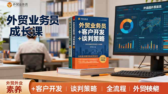 外贸业务员成长课：职业素养+客户开发+谈判策略、掌握全流程外贸技能-独角兽众创资源站独角兽网创资源站
