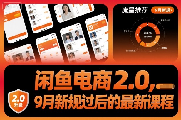 闲鱼电商2.0，9月新规过后的最新课程-独角兽众创资源站独角兽网创资源站