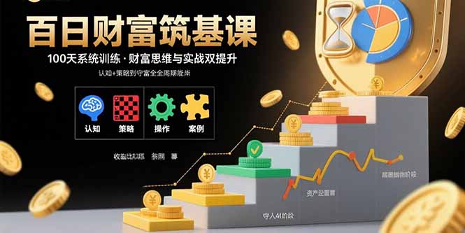 百日财富筑基课：认知+策略+实操+案例拆解 实现从创富到守富全周期能力-独角兽众创资源站独角兽网创资源站