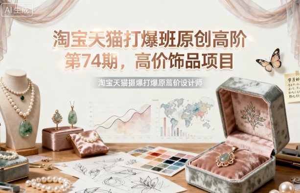 淘宝天猫打爆班原创高阶第74期,高价饰品项目-独角兽众创资源站独角兽网创资源站