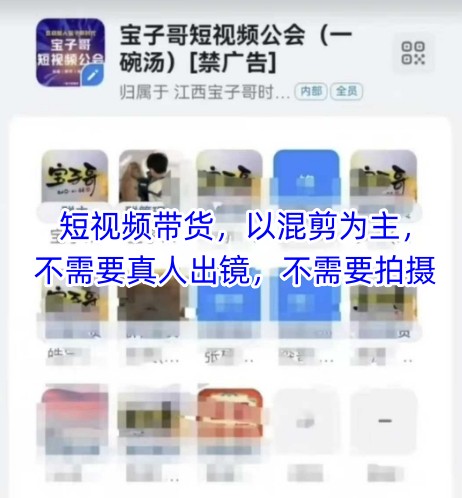宝子哥头部团队短视频带货，以混剪为主，不需要真人出镜，不需要拍摄【更新9月】-独角兽众创资源站独角兽网创资源站