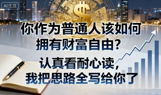 付费文章：你作为普通人该如何拥有财富自由？认真看耐心读，我把思路全写给你了-独角兽众创资源站独角兽网创资源站