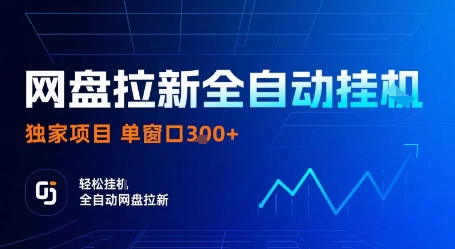 网盘拉新全自动挂G，独家项目，全自动运行完成拉新做任务，单窗口3张+【揭秘】-独角兽众创资源站独角兽网创资源站