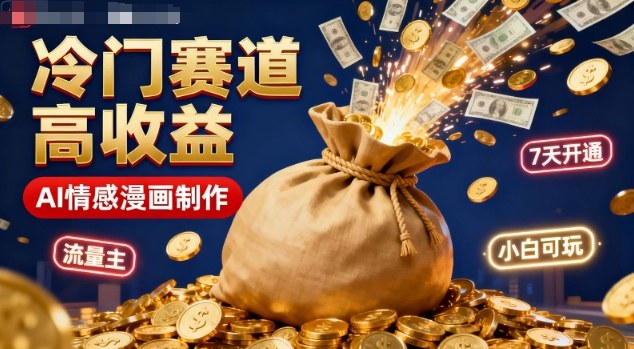 公众号冷门赛道,用AI做情感漫画,7天开通流量主,操作简单,小白可玩-独角兽众创资源站独角兽网创资源站