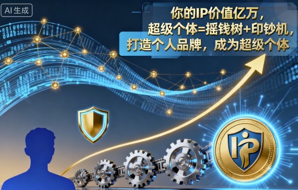 你的IP价值亿万,超级个体=摇钱树+印钞机,打造个人品牌,成为超级个体-独角兽众创资源站独角兽网创资源站