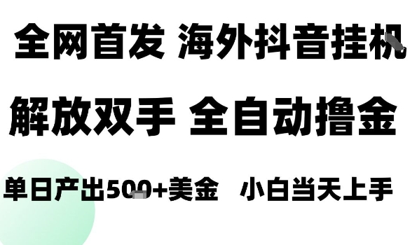 海外抖音无人直播，单日产出1.5k+，长期稳定，新手可玩，无脑操作【揭秘】-独角兽众创资源站独角兽网创资源站