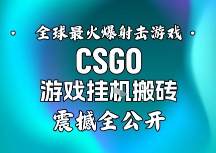 【年底大揭秘】基于全球最火爆的射击CSGO游戏挂G搬砖，日入5张+，震撼公开-独角兽众创资源站独角兽网创资源站