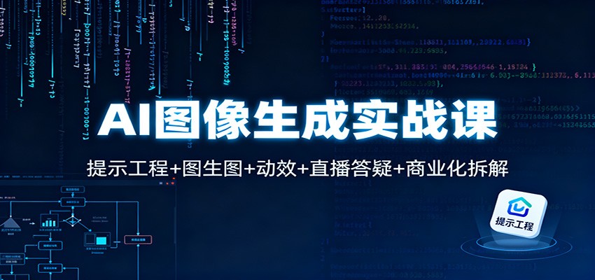 AI图像生成实战课：提示工程+图生图+动效+直播答疑+商业化拆解-独角兽众创资源站独角兽网创资源站