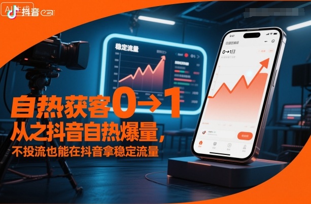 自热获客从0到1之抖音自热爆量,不投流也能在抖音拿稳定流量-独角兽众创资源站独角兽网创资源站