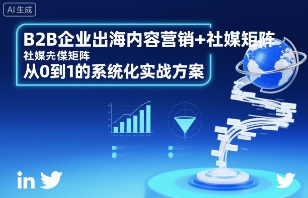 B2B企业出海内容营销+社媒矩阵，从0到1的系统化实战方案-独角兽众创资源站独角兽网创资源站