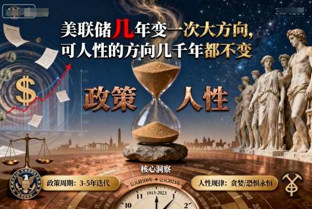 付费文章：美联储几年变一次大方向，可人性的方向几千年都不变-独角兽众创资源站独角兽网创资源站