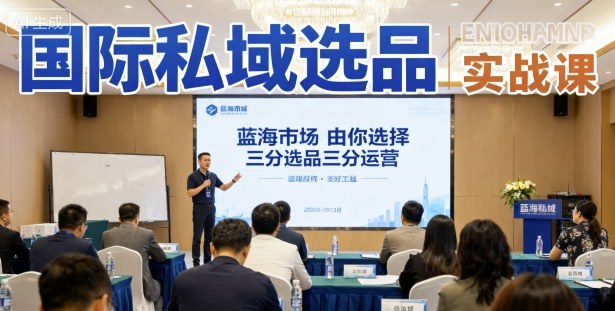 国际私域选品实战课，蓝海市场由你选择，七分选品三分运营-独角兽众创资源站独角兽网创资源站
